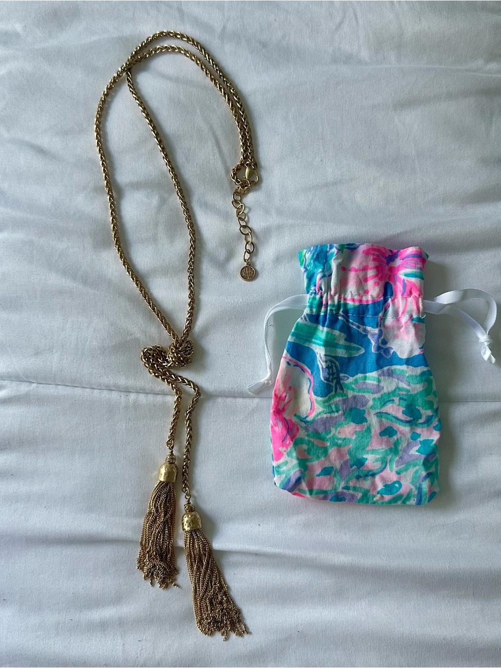 Lilly Pulitzer Gold Tassel Necklace